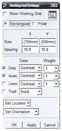 图3.3工作栅格设置